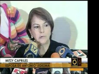 La esposa de Antonio Ledezma anunció que éste salió de terap