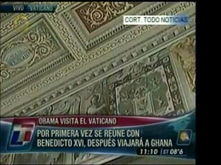 Barack Obama llegó al Vaticano con su familia. Hablará con B