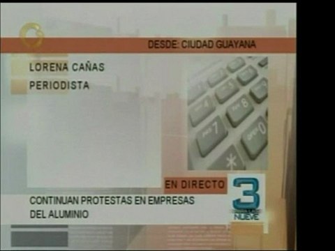 Trabajadores del aluminio en Guayana continúan protestando.