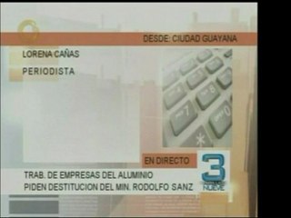 Trabajadores de Guayana exigen la destitución del Min. Sanz