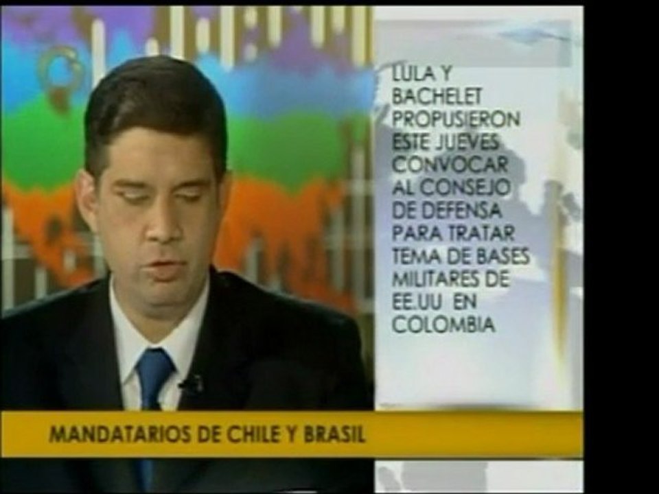 Los gobernantes de Chile y Brasil, Bachelet y Lula da Silva,