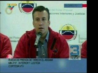El Min. Tareck El Aissami negó presencia de guerrillera mexi