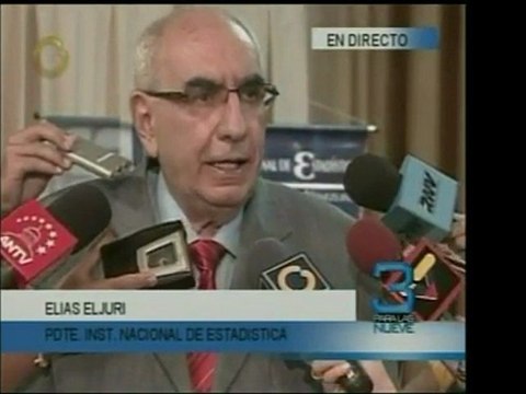 El presidente del INE, Elías Eljuri, presentó las cifras de