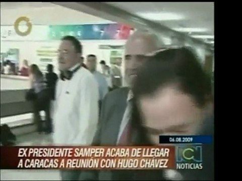 El ex Presidente colombiano Ernesto Samper llegó hoy a Carac