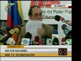 El Min. de Educación, Navarro, dijo que la Ley de Educación