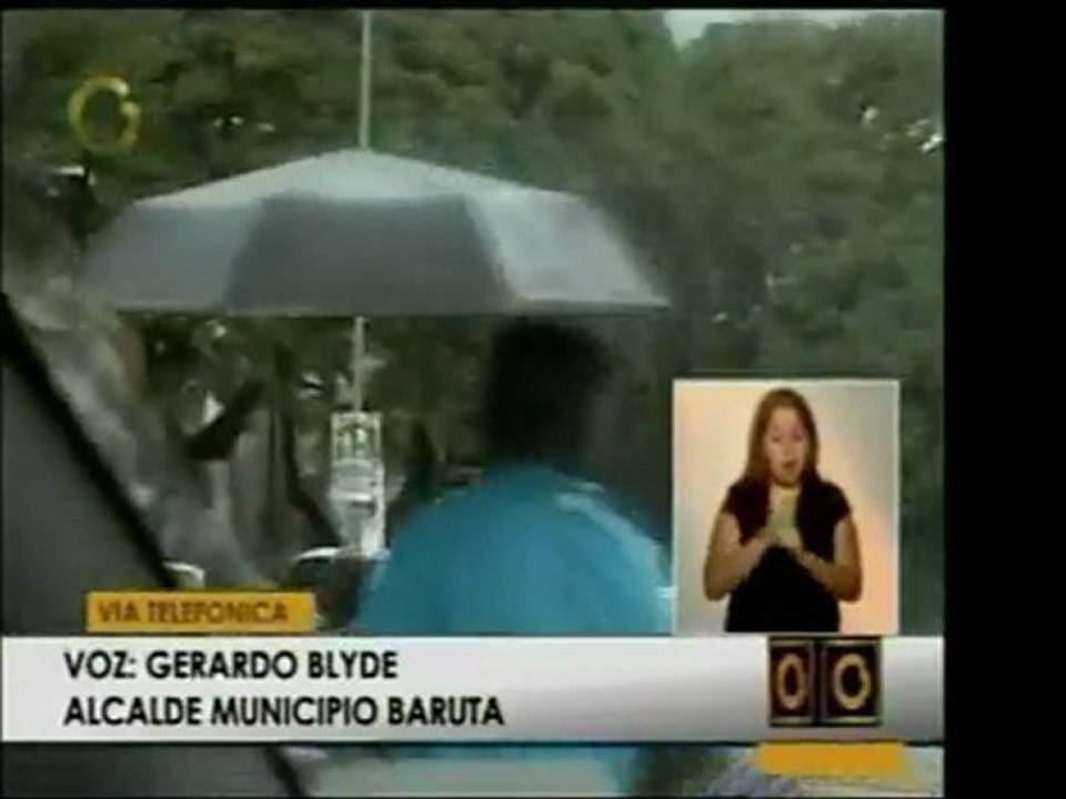 Gerardo Blyde, alcalde de Baruta, reportó que debido a las l