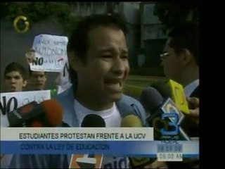 Estudiantes de la Universidad Central protestaron ante esa i