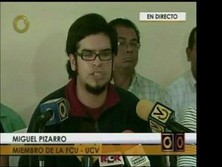 Desde la sede de Podemos, un miembro del FCU de la UCV llamó