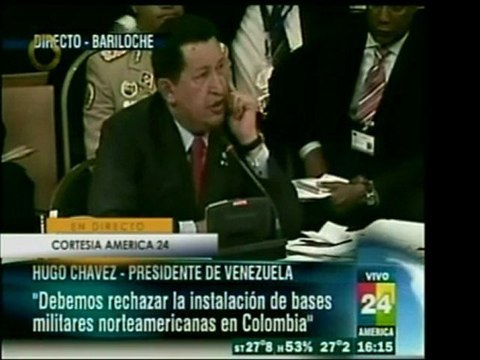 Al concluir su intervención, Hugo Chavez propuso que el Cons
