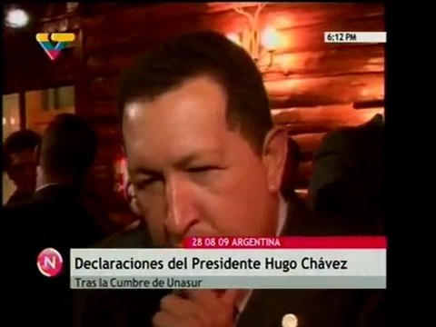 Declaraciones del presidente Chavez a la salida de la Cumbre