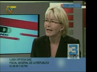 La Fiscal General de la República, Luisa Ortega Díaz, dice q