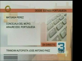 Habitantes de Camburito, en Portuguesa, trancaron la autop.