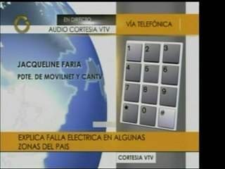 Jackeline Farías reportó que CANTV y Movilnet no sufrieron i