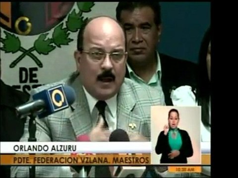 Declaraciones de la Fed. Venezolana de Maestros antes del in