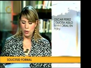 Oscar Pérez solicitó formalmente asilo político en Perú. Se
