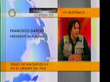 @globovision  Presidente de Funvisis informo sobre sismo en