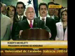 @ globovision Anuncios del presidente interino de Honduras R