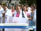 Doctores del Hospital Clínico Universitario protestaron hoy