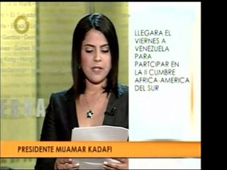 El mandatario libio Muammar Gadhafi no vendrá a Venezuela co