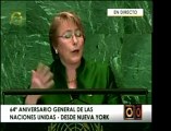 Michelle Bachelet en su discurso ante la ONU dijo que Hondur