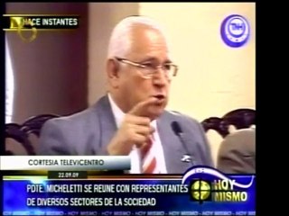 El pdte. designado de honduras, Micheletti, habló a diversos