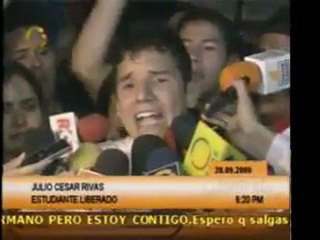 @globovision  Estudiante Julio Rivas llego a la sede de la O