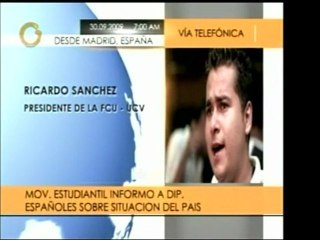 Ricardo Sánchez informó que el mov. Estudiantil se reunió co