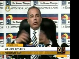 El ex dirigente político Manuel Rosales negó ningún intento