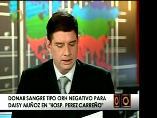 Daisy Muñoz necesita 54 donantes de sangre de cualquier tipo