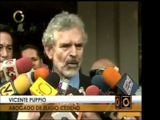 El abogado de Eligio Cedeño declaró que su cliente está sien