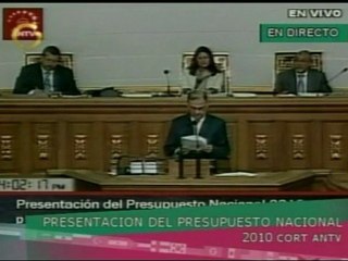 El Min. de Economía Alí Rodríguez Araque presentó el Antepro