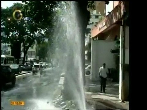 En Las Acacias se rompió una tubería de aguas limpias que la