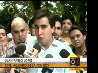 El FCU de la UCV anunció que el movimiento estudiantil irá u