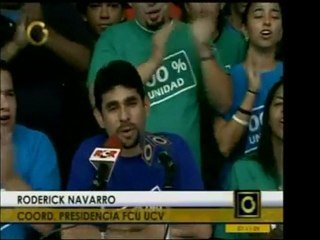 El movimiento estudiantil de la UCV ve como un "triunfo" del