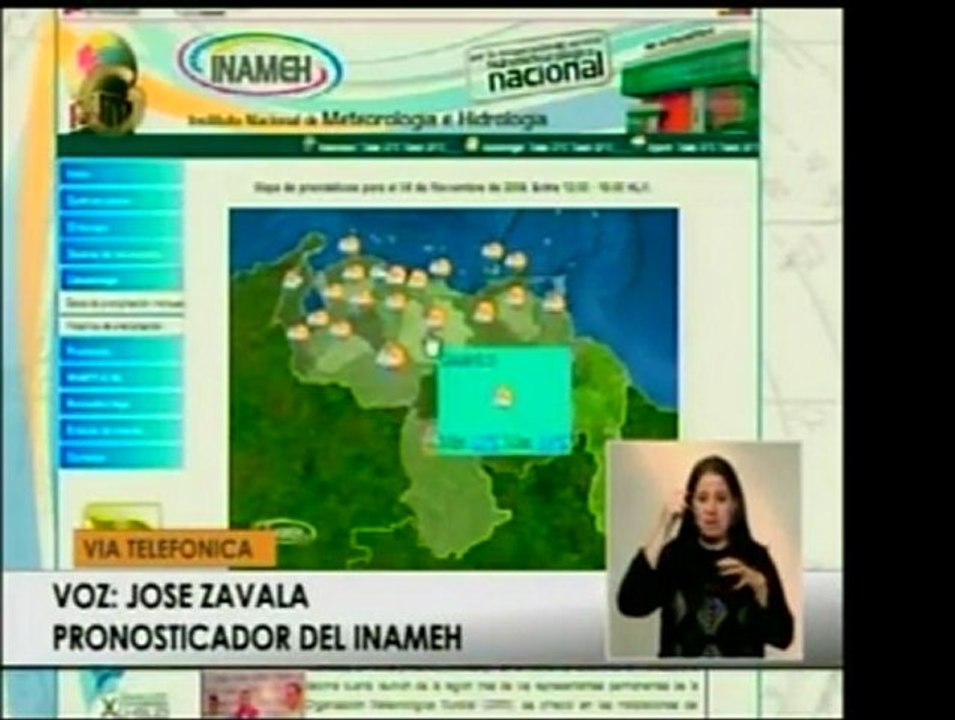 El INAMEH pronostica mucha nubosidad para la zona occidente