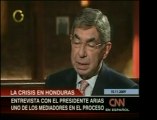 En entrevista con CNN el Pdte. de Costa Rica, Oscar Arias, o