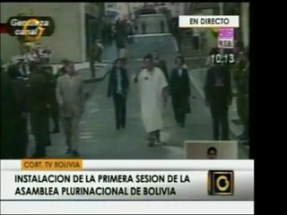 Instalación de la primera sesión de la Asamblea Plurinaciona