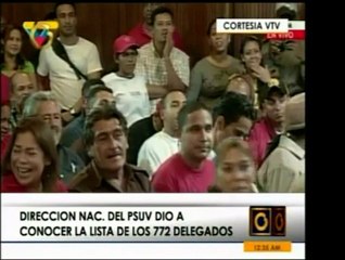 Algunos de los nombres de los 774 delegados del PSUV elegido