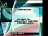 La ONG Transparencia Internacional colocó a Venezuela entre