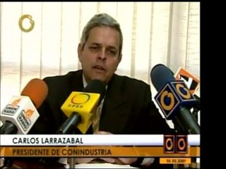El presidente de Conindustria, Carlos Larrazábal, habla de l
