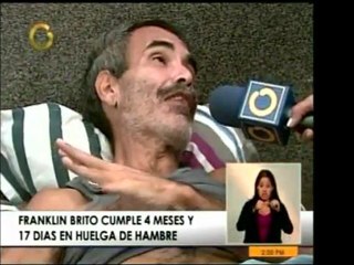 Franklyn Brito lleva 4 meses y 17 días en huelga de hambre e