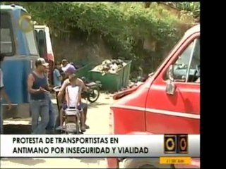 Transportistas de la vía Mamera - Antímano se quejan por el