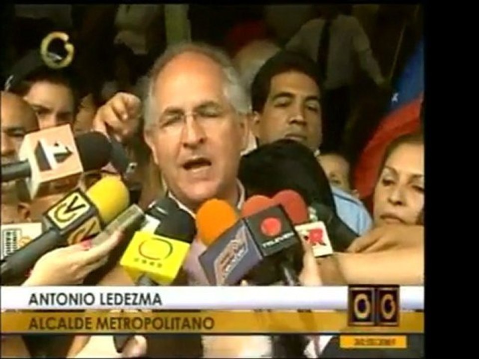El Alcalde Metropolitano Antonio Ledezma declara desde la au