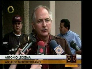 El alcalde metropolitano Antonio Ledezma habla sobre un prog