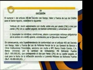 Ya está en Gaceta Oficial la internvención de nuevos bancos