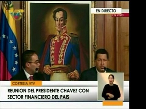 El Pdte. Chavez junto al pdte. del Banco de Venezuela explic