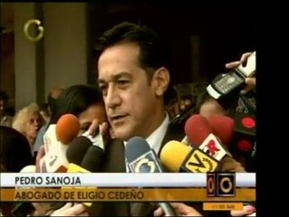 La audiencia a Eligio Cedeño fue suspendida de nuevo. Su abo
