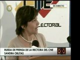 La rectora del CNE, Sandra Oblitas, anunció que padrón elect