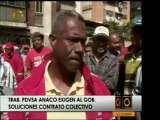 Obreros de PDVSA Anaco protestan en Puente Llaguno sintiéndo