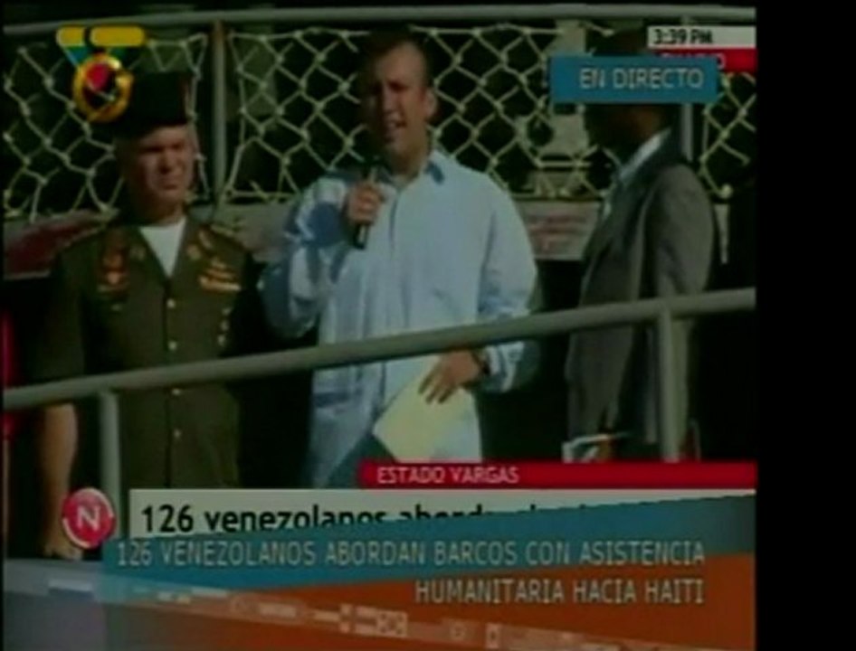 Venezuela enviará cuatro buques con suministros a Haiti. El